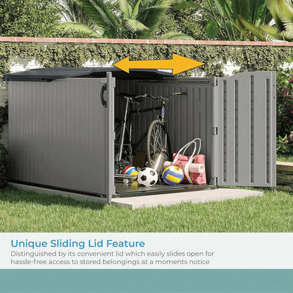 Outdoor Shed With Pad-Lockable Doors, All-Weather