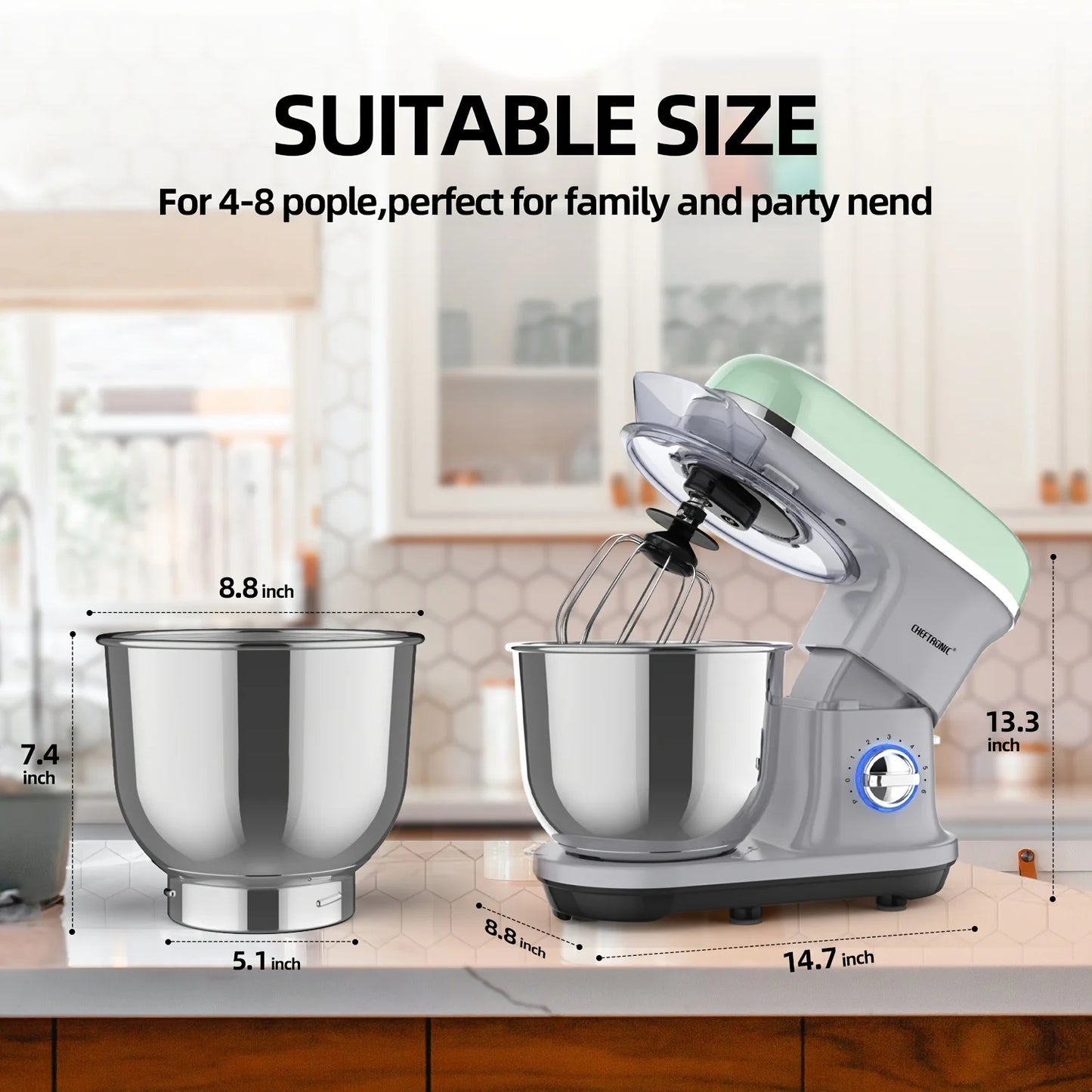 1pc Stand Mixer, 5.5QT Tilt-Head