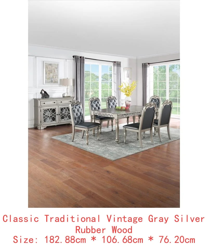 Formal 1pc Dining Table with 2 Leaves