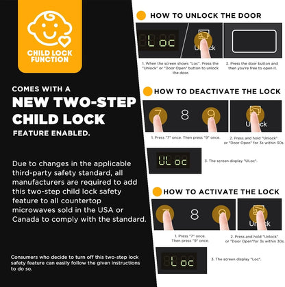 900W Countertop Microwave Oven 0.9 CuFt