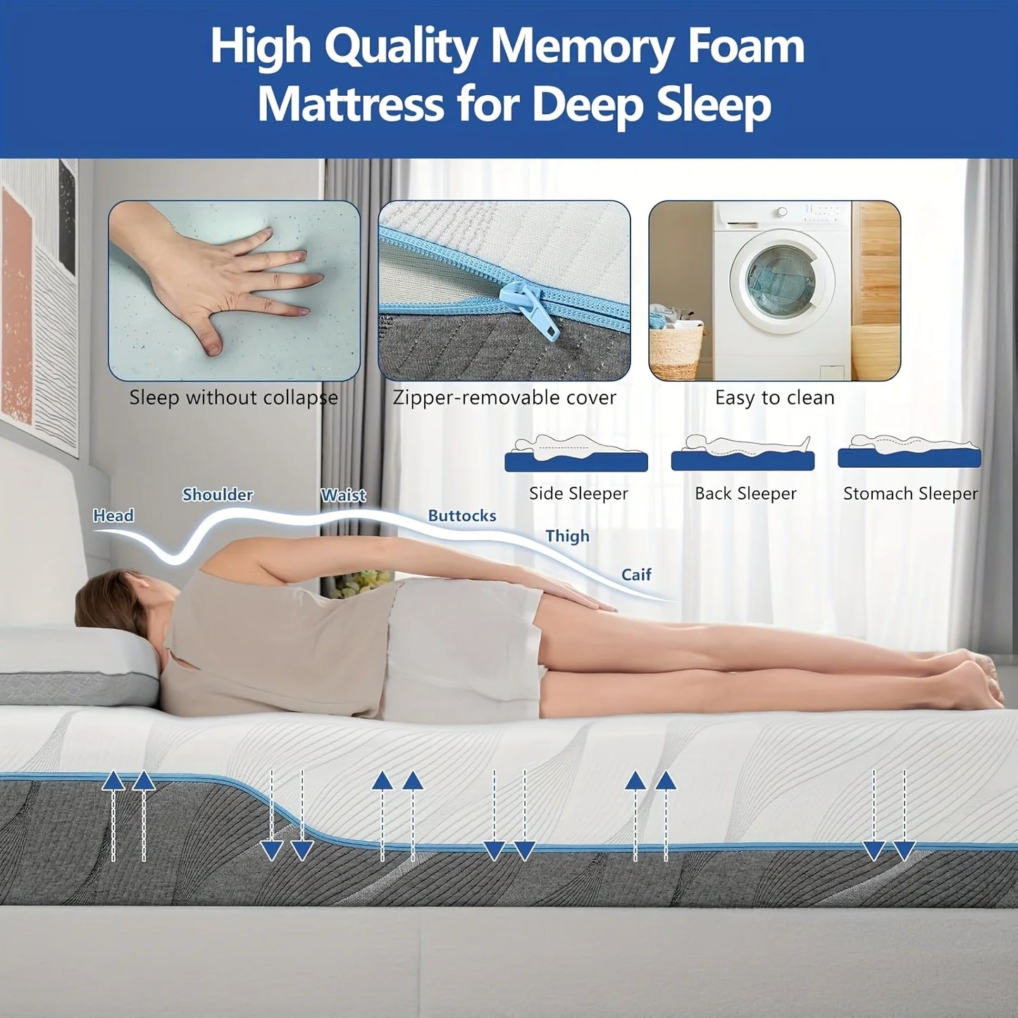 Medium Firm - Extra Firm Dual Sides Flippable Mattress
