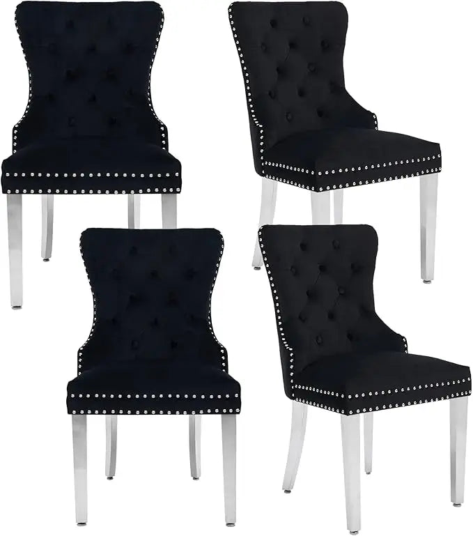 Velvet Dining Chairs Set of 4