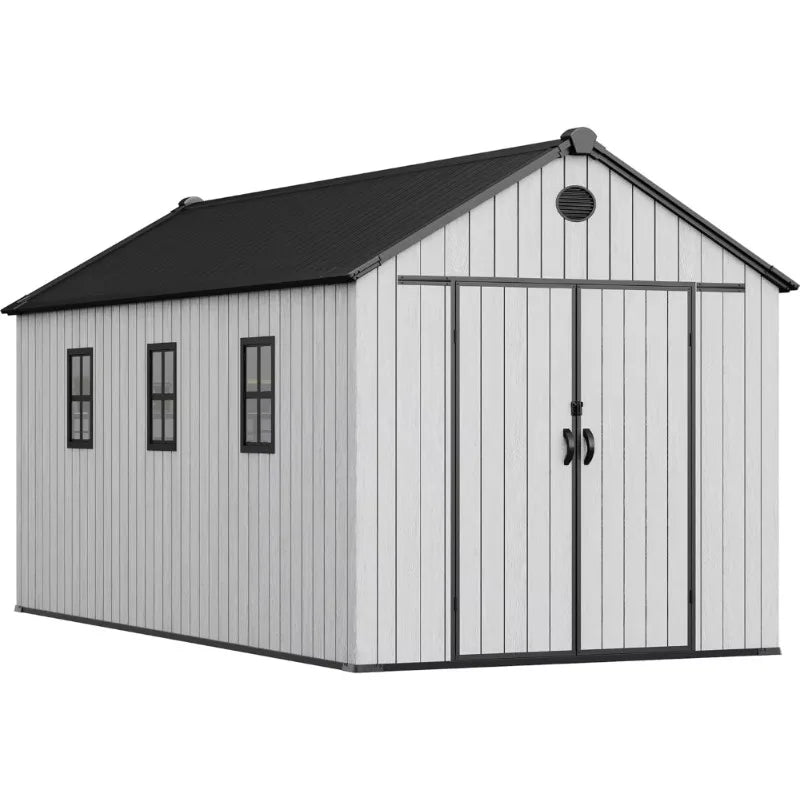 8x16 FT Waterproof Outdoor Storage Shed with Floor