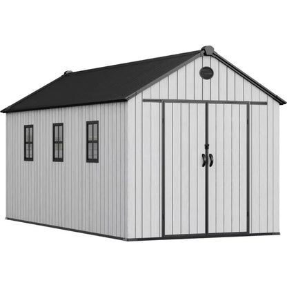 8x16 FT Waterproof Outdoor Storage Shed with Floor