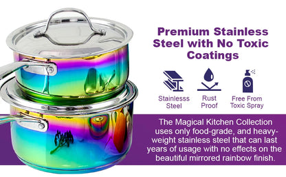 Magical Kitchen Collection - Iridescent Rainbow Cookware Set