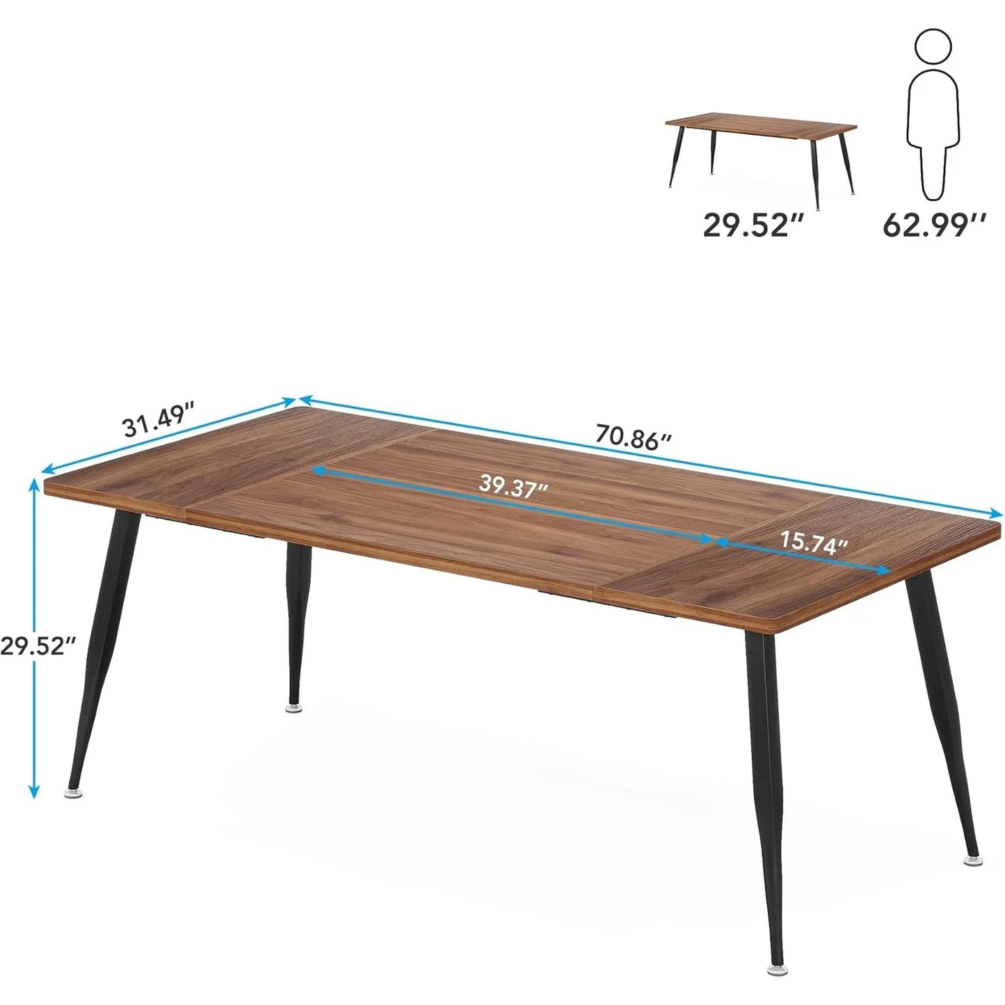 Rectangular Dinner Table for Dining Room
