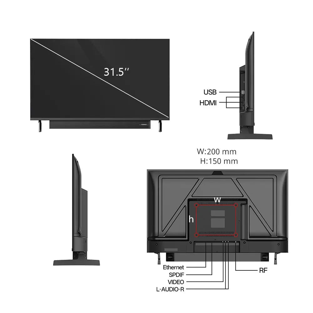 32" Smart TV Tizen OS Powered By SAMSUNG Built-in 30W Soundbar