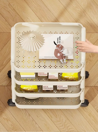 Trolley with Handlebar and Storage Rack