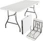 6ft Heavy Duty Folding Table - Portable Plastic Utility Table for Outdoor Indoor Events Camping Picnic