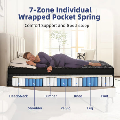 Gel Memory Foam & Pocket Spring Mattress Cooling & Breathable