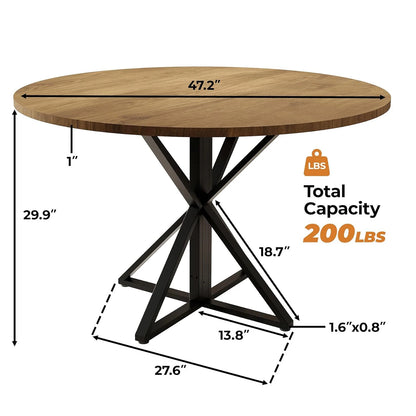 47" Round Dining Table for 4