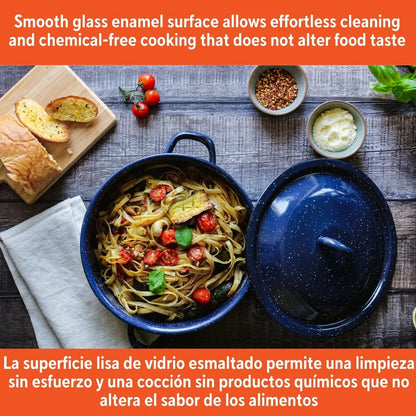 Enamel Stock Pot Soup with Double Handles