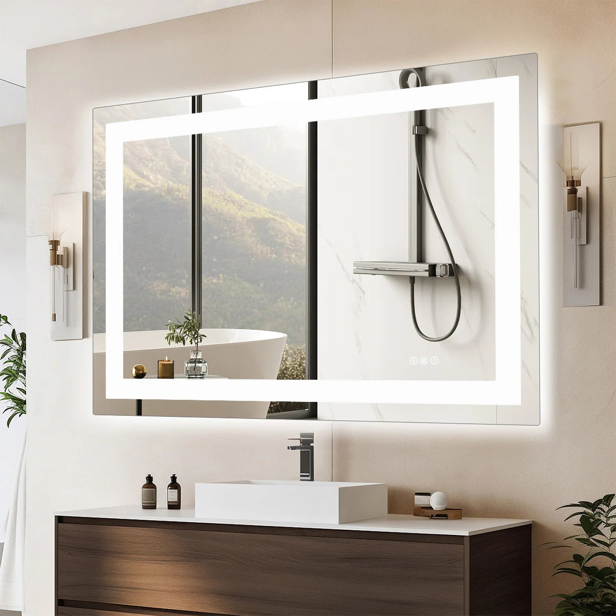36"x 24"LED Bathroom Vanity Mirror for Wall For Living Room