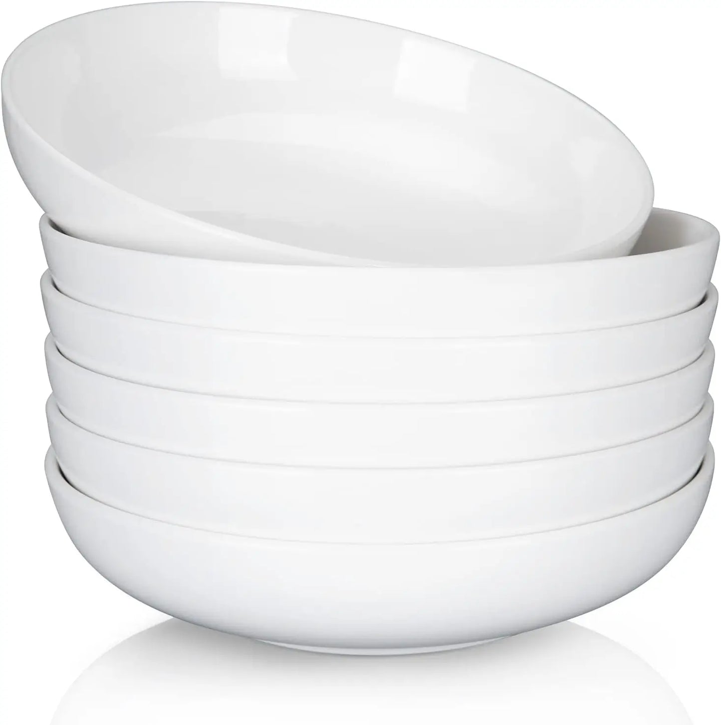 6 Pack Ceramic Large Capacity Bowls