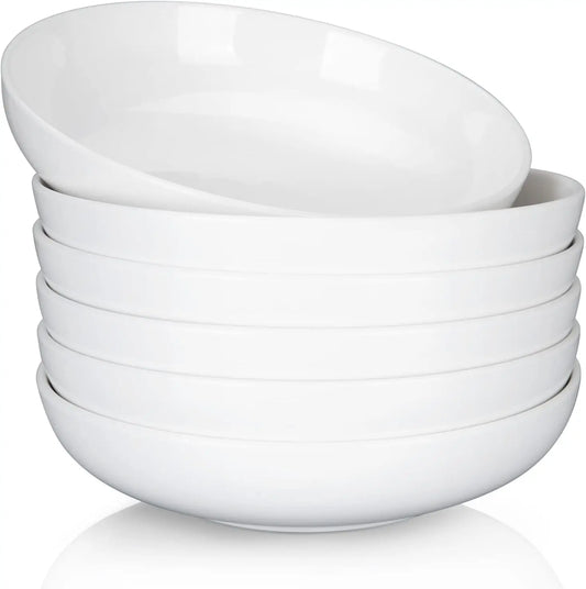 6 Pack Ceramic Large Capacity Bowls