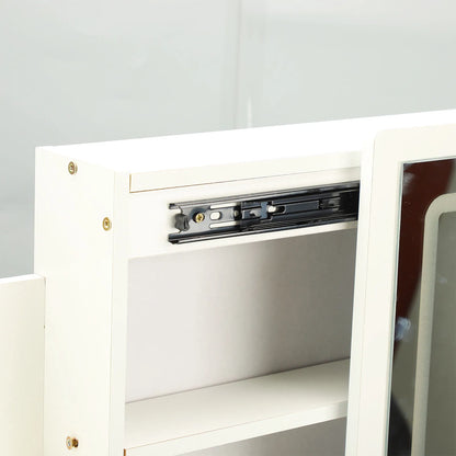 Vanity Desk Lighted Mirror Dressing Table Stool