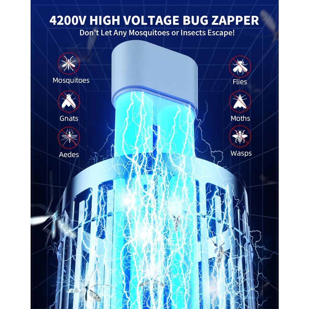 Outdoor Mosquito Zapper with Dual LED Light 4200V
