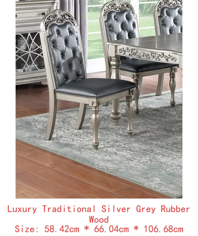 Formal 1pc Dining Table with 2 Leaves