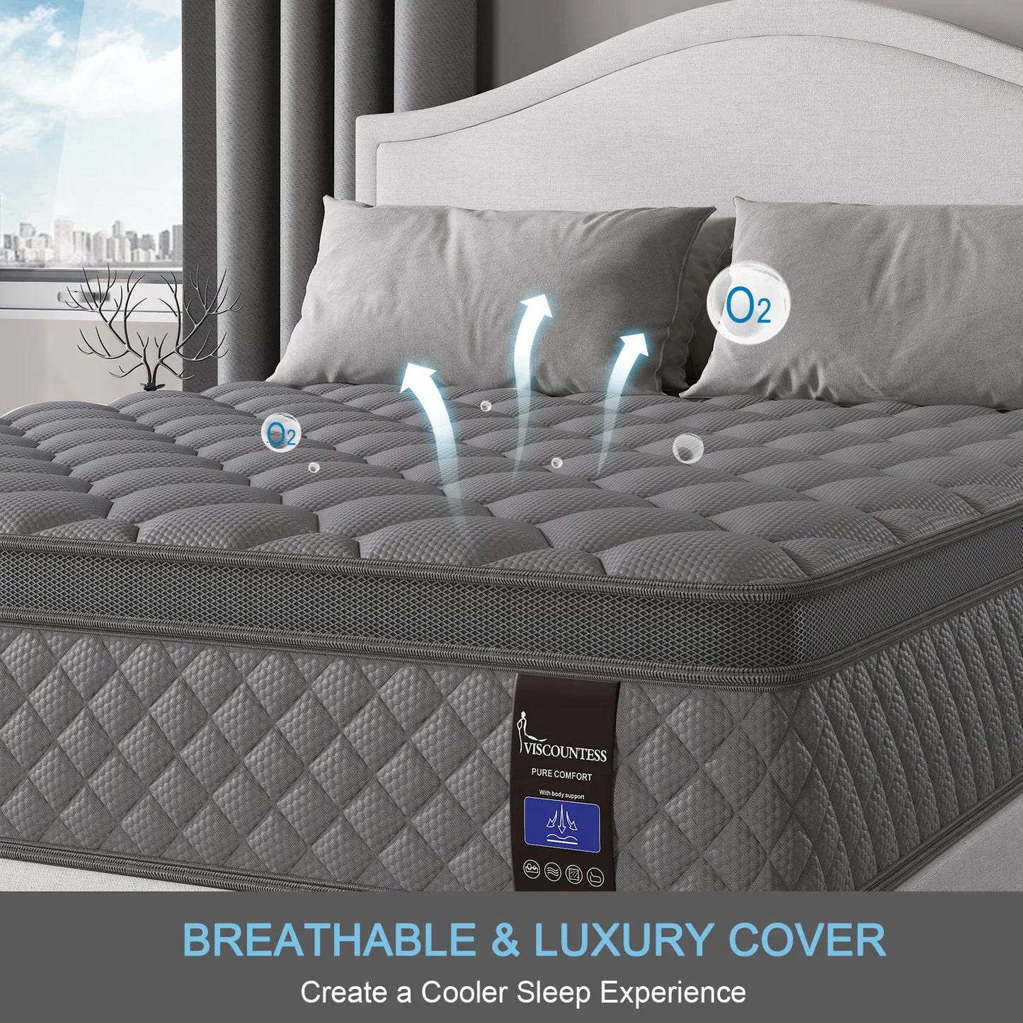 Mattress in a Box Hybrid Spring Memory Foam