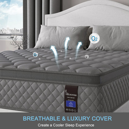 Mattress in a Box Hybrid Spring Memory Foam