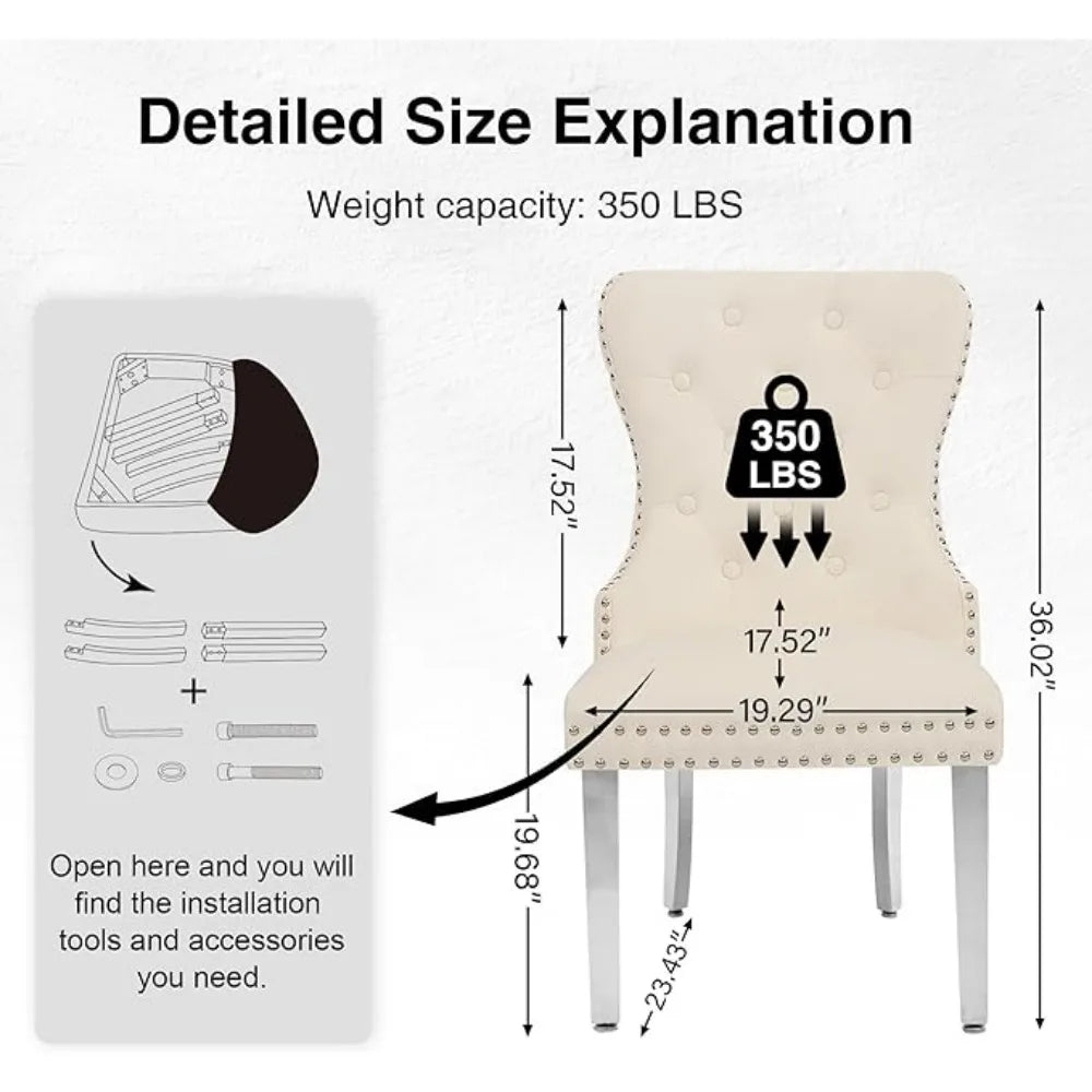 Velvet Dining Chairs Set of 4