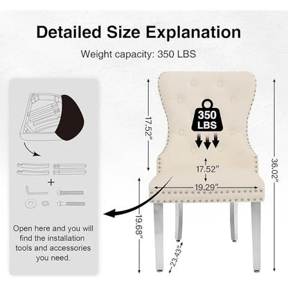 Velvet Dining Chairs Set of 4