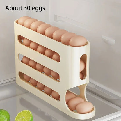 4 Layers Automatic Rolling Egg Holder Rack