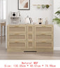White Rattan Storage Locker with 9 Drawers
