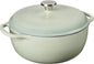 Lodge 6 Quart Enameled Cast Iron Dutch Oven with Lid Dual Handles Oven Safe up to 500° F or on Stovetop Use to Marinate Cook