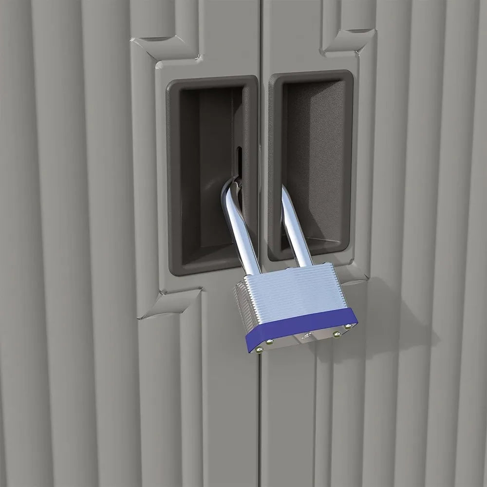 Outdoor Storage Shed for Patio and Garden, Backyard Oasis, 130 Gallon, Dove Gray