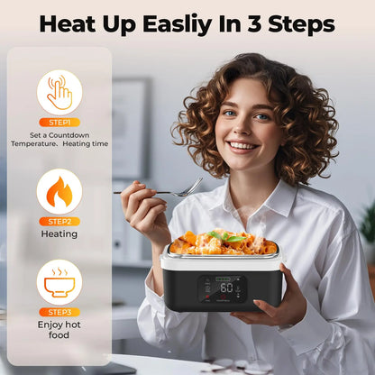 1L Stainless Steel Wireless Electric Insulated Lunch Box