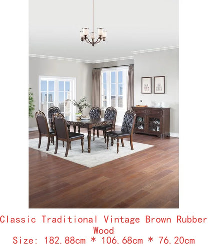 Formal 1pc Dining Table with 2 Leaves