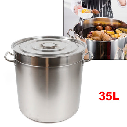 35L Multipurpose Thickened Stainless Steel Cooking Pot