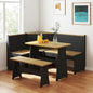 Breakfast Nook Corner Dining Table with Bench