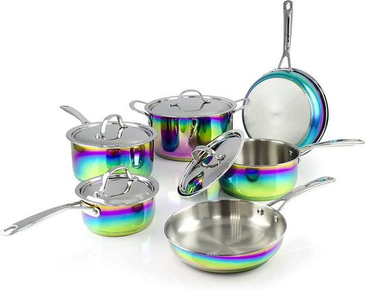Magical Kitchen Collection - Iridescent Rainbow Cookware Set