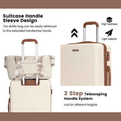Luggage Sets 3-Piece Suitcases with Double Spinner Wheels