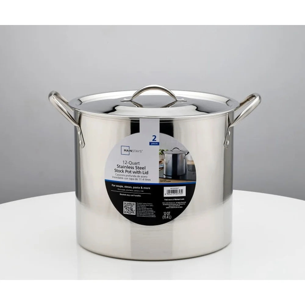 12 Quart Stainless Steel Heavy Duty Stockpot