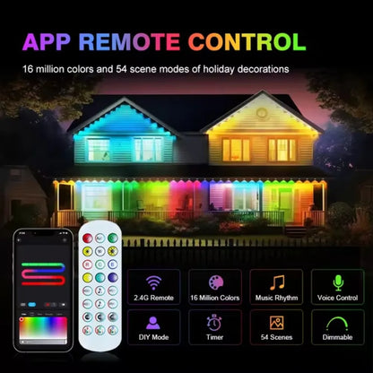 Smart Permanent Outdoor Lights Waterproof Remote Control Music Sync