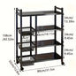 Heavy-Duty 4-Tier Freestanding Shelf with 3 Baskets