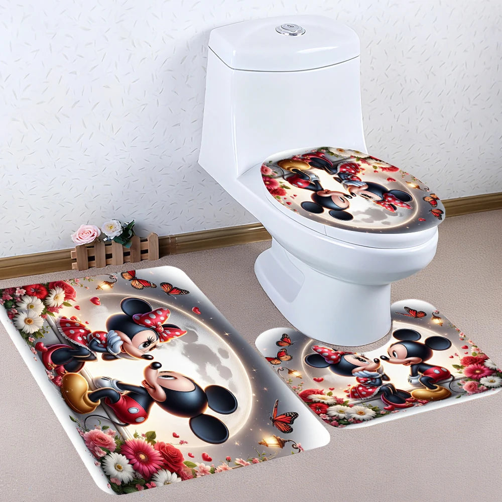 Mickey Mouse Bathroom Four-piece Set -  Waterproof Shower Curtain