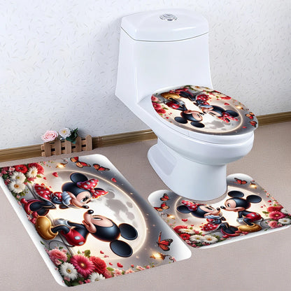 Mickey Mouse Bathroom Four-piece Set -  Waterproof Shower Curtain