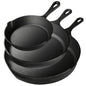 3PCS Cast Iron Skillet Set (6/8/10 Inch) – Pre-Seasoned