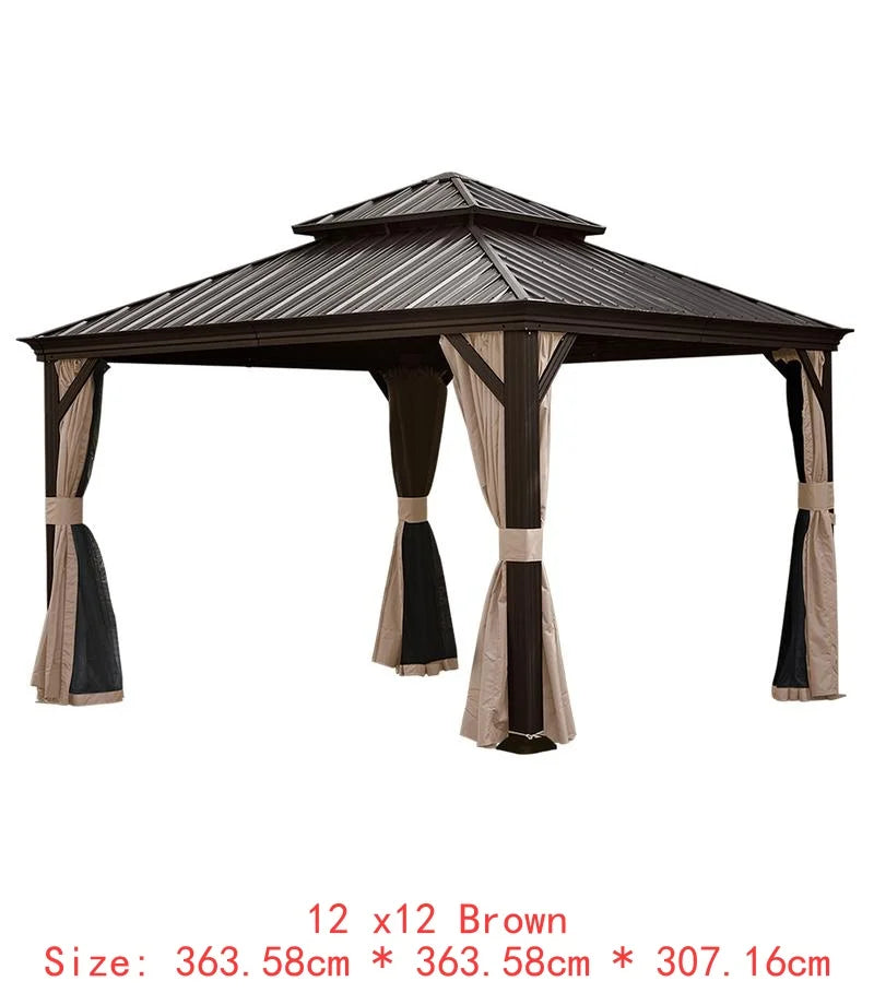 14x24 Hardtop Gazebo, Upgraded Metal Canopy with Drainage