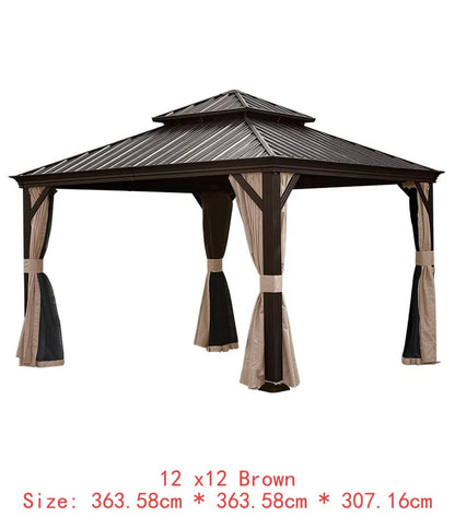 14x24 Hardtop Gazebo, Upgraded Metal Canopy with Drainage