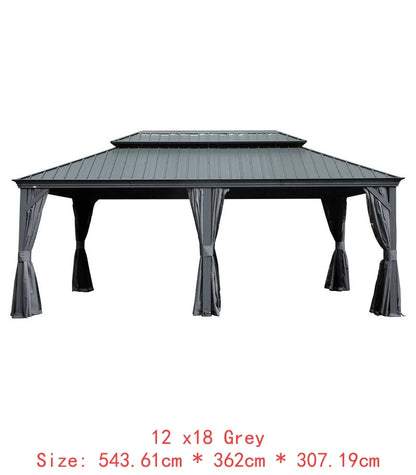 14x24 Hardtop Gazebo, Upgraded Metal Canopy with Drainage