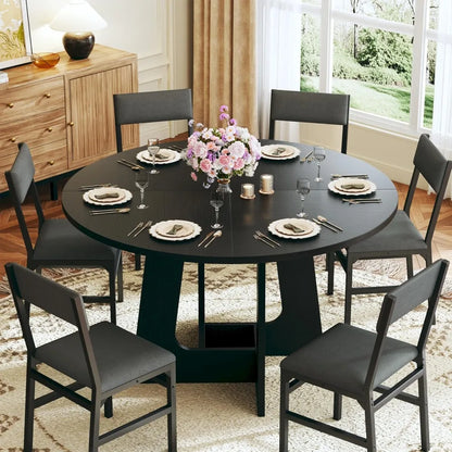 7-Piece Set Kitchen Dining Table 6 Chairs