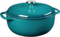 Lodge 6 Quart Enameled Cast Iron Dutch Oven with Lid Dual Handles Oven Safe up to 500° F or on Stovetop Use to Marinate Cook