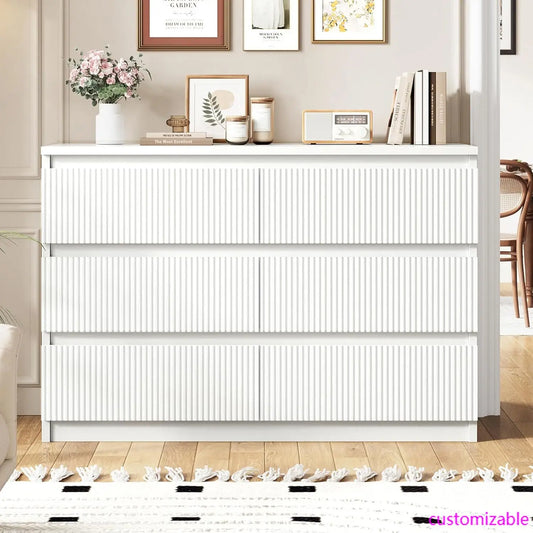 White 6 Drawer Dresser