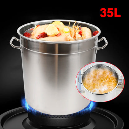 35L Multipurpose Thickened Stainless Steel Cooking Pot