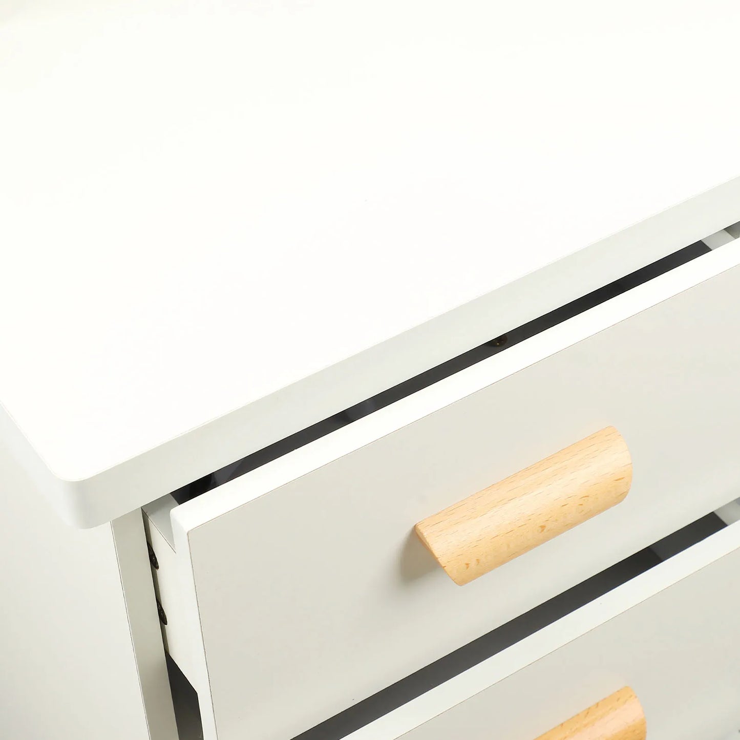 Vanity Desk Lighted Mirror Dressing Table Stool